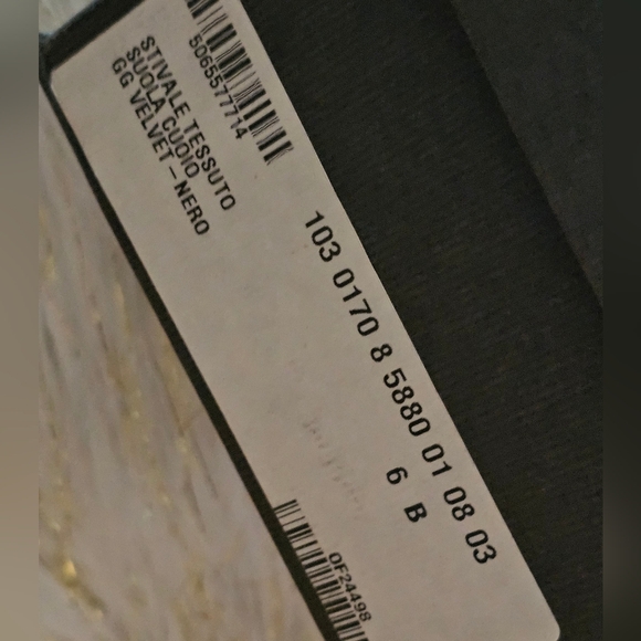 Gucci Black Velvet Monogram Heeled Boots - Picture 15 of 16